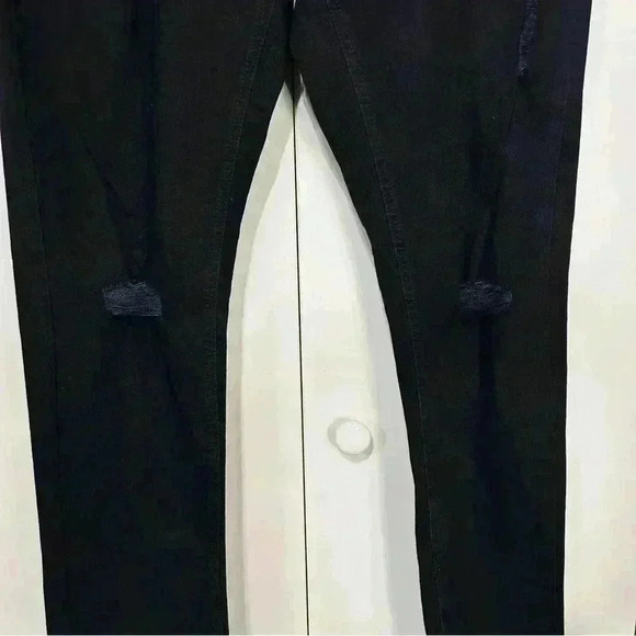 American Rag Men Jeans Shadow Dark Black 36Wx34L Slim Fit Distressed Stretch NWT - Picture 6 of 16